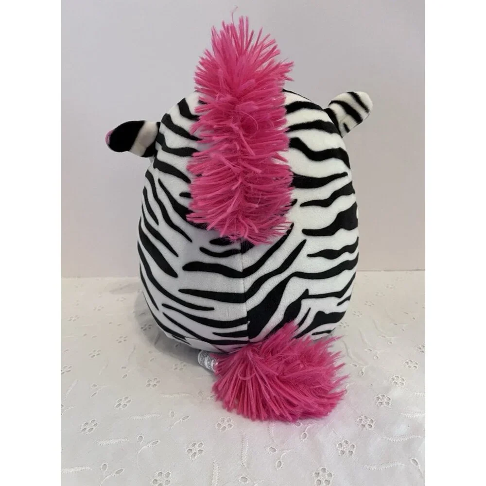 Freddie Zebra Original Squishmallow Zebra Super Soft Plush Pillow Pink Ears 10